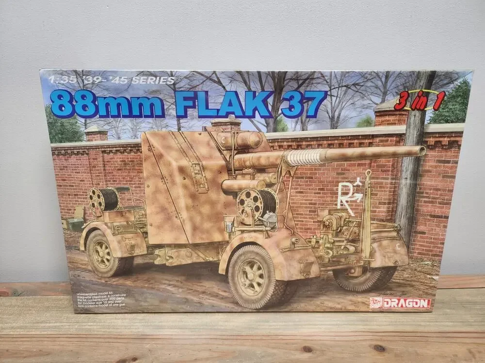 1/35 Dragon Models 6287 88mm FLAK 37 3in1 Military Model Kit PM0055 LZ
